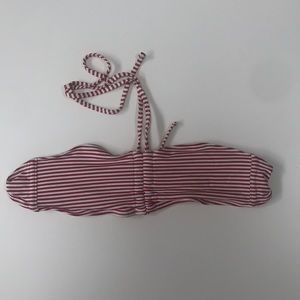 FREE Topshop red and white bandeau bikini top